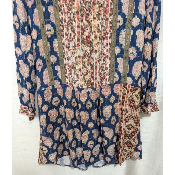 Anthropologie Tiny Paquerette Shirt Dress MEDIUM Pintucked Pleats Button Front - Picture 9 of 16